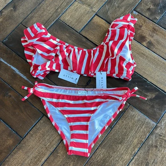 Milly Minis size 12 pinafore string two piece bikini set